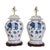 Pair of Vintage Brunschwig & Fils Cadiz Table Lamps - Blue and Cream Ceramic With Boar and Deer Motif For Sale - Image 16 of 17