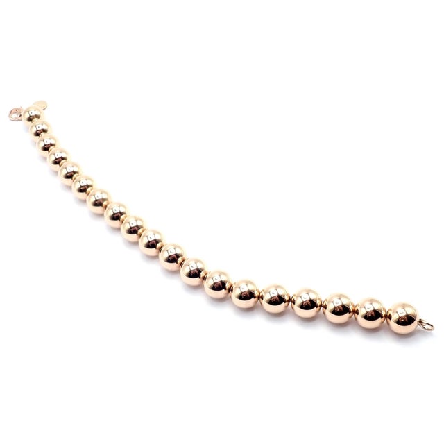 Tiffany & Co. 18k Rose Gold Ball Bead Link Bracelet Details: Metal: 18k rose gold Length: 7 3/4" Weight: 33.3 grams Width:...