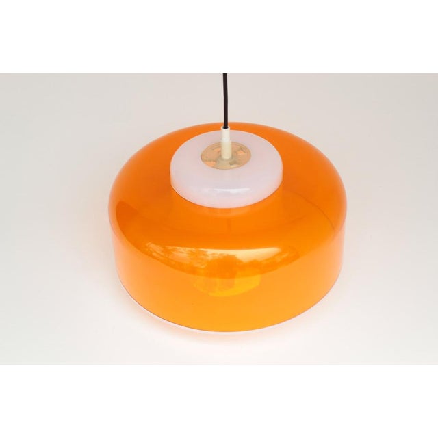 Space Age Orange Pendant Lamp, 1960s For Sale - Image 9 of 11