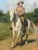 Wild West Buffalo Bill on Grey Horseback After Rosa Bonheur’s Celebrated Portrait of William Frederick Cody Mid 20th...