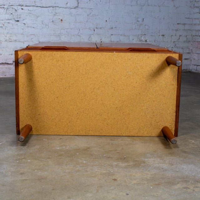 Mid-20th Century Scandinavian Modern Teak Petite Cabinet Dry Bar, Armoire or Gentleman’s Chest For Sale - Image 14 of 18