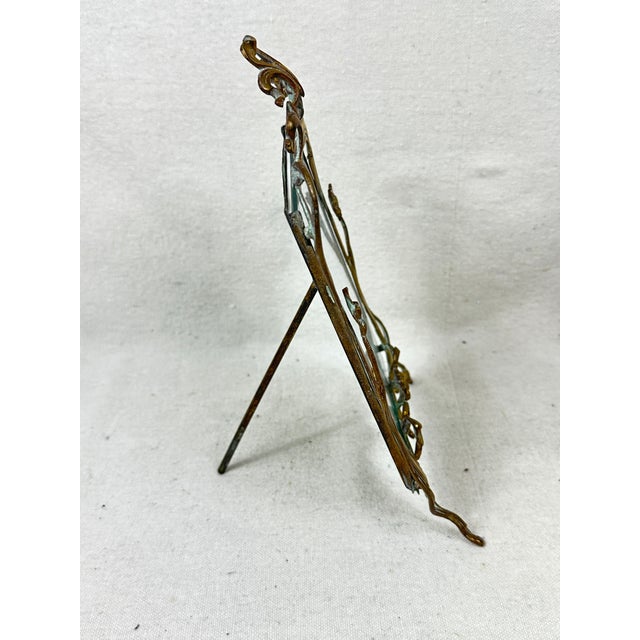 Metal Vintage Art Nouveau Picture Frame For Sale - Image 7 of 8