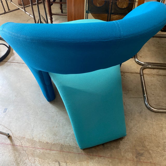 1960s Vintage Sculptural Blue Pierre Paulin Style Chair For Sale In Atlanta - Image 6 of 7