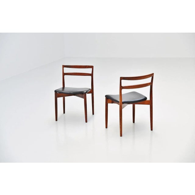 Wood Model 61 Dining Chairs attributed to Harry Østergaard for Randers Mobelfabrik, 1961, Set of 4 For Sale - Image 7 of 11