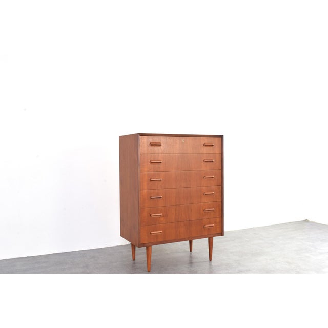 Brown Mid-Century Modern Danish Teak Chest of Drawers, 1960s For Sale - Image 8 of 17