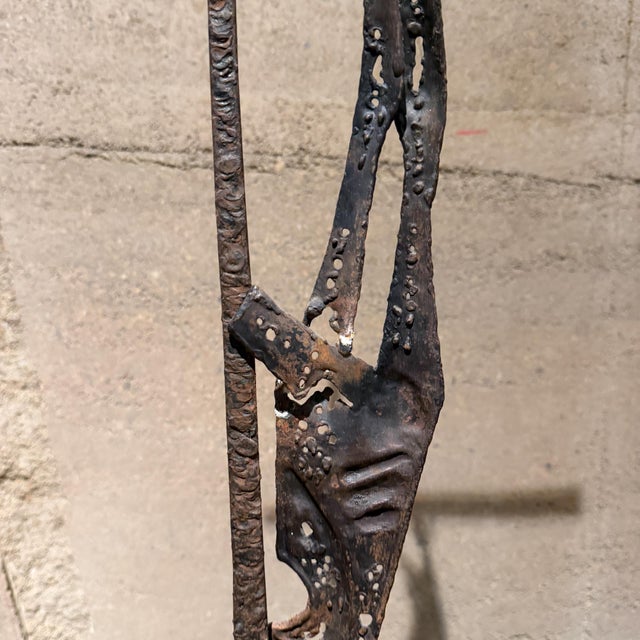 Brutalist 1970s Brutalist Metal Sculpture Savior of Auschwitz by Emaus Mexico For Sale - Image 3 of 7
