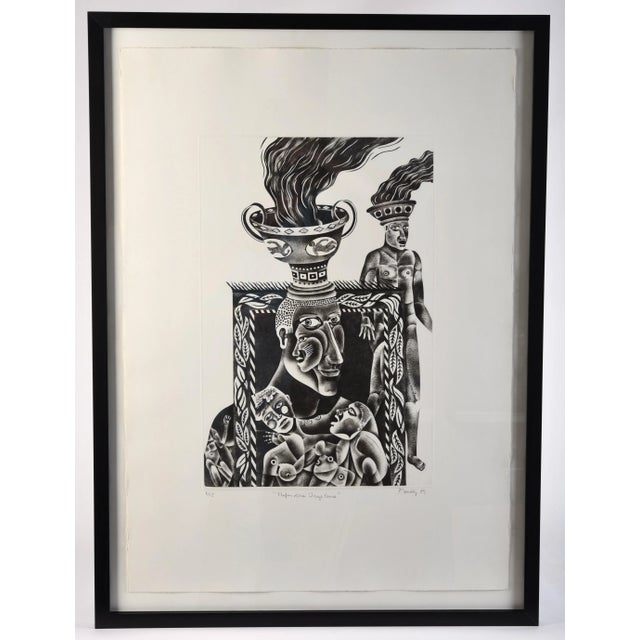 Patrick Wadley Signed Print Black White Etching For Sale In Tampa - Image 6 of 6