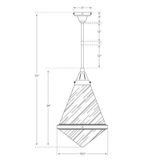 Visual Comfort Thomas O'Brien for Visual Comfort Signature Gale Large Pendant in Polished Nickel with White Glass For Sale - Image 4 of 4