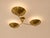 Handcrafted Solid Brass 3-Light Flush Mount Ceiling Fixture For Sale - Image 6 of 9