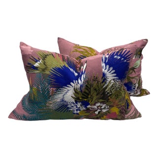 Christian Lacroix Oiseau Fleur Pillows- A Pair For Sale