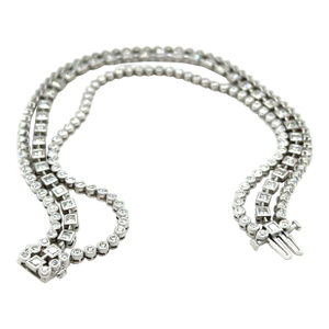 18ct White Gold Diamond Tennis Bracelet 5.52ct 29.0g