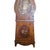 Walnut wood structure with engraved and inlaid ornamental motifs. Display in enameled metal with Roman numerals; display...