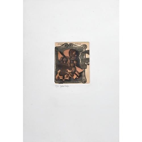 Fragment (Frammento) is an original etching realized by Gaetano Pompa. Image dimensions: 15 x 12.5 cm. Very good...