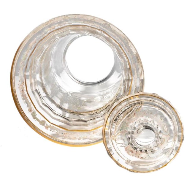 French Unusual Antique Lobmeyr Enameled Glass Dome For Sale - Image 3 of 3