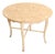 Late 20th Century Faux Bois Carved Wood & Marble Top Round Accent Table For Sale