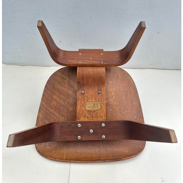 Wood 1948 Eames Evans LCW Lounge Chair Early Production Herman Miller For Sale - Image 7 of 12