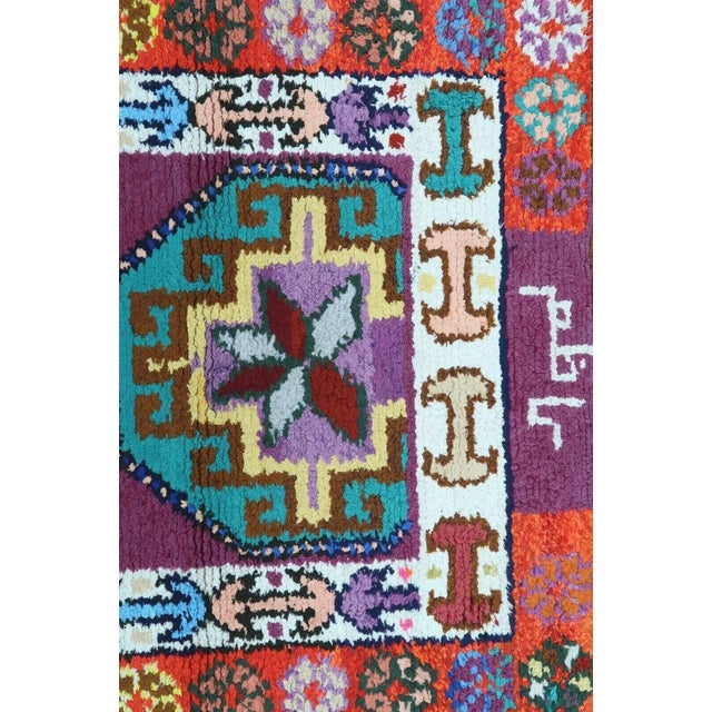 Orange 1960s Vintage Turkish Handknotted Runner Rug - 31"x128" For Sale - Image 8 of 11