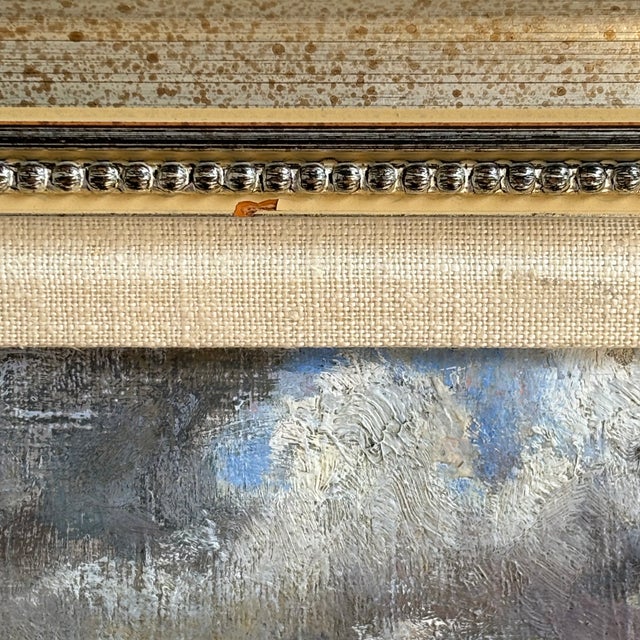 1930s 1937 Winter Landscape, Oil on Canvas -- Framed For Sale - Image 5 of 11