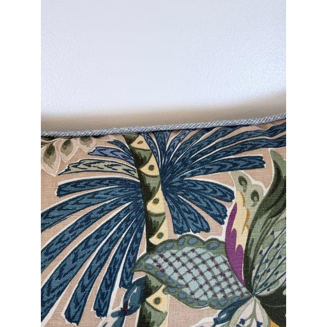 Designer Linen Throw Pillow in Exotic “Braganza” Jungle Print With Leopard Motif For Sale - Image 4 of 12