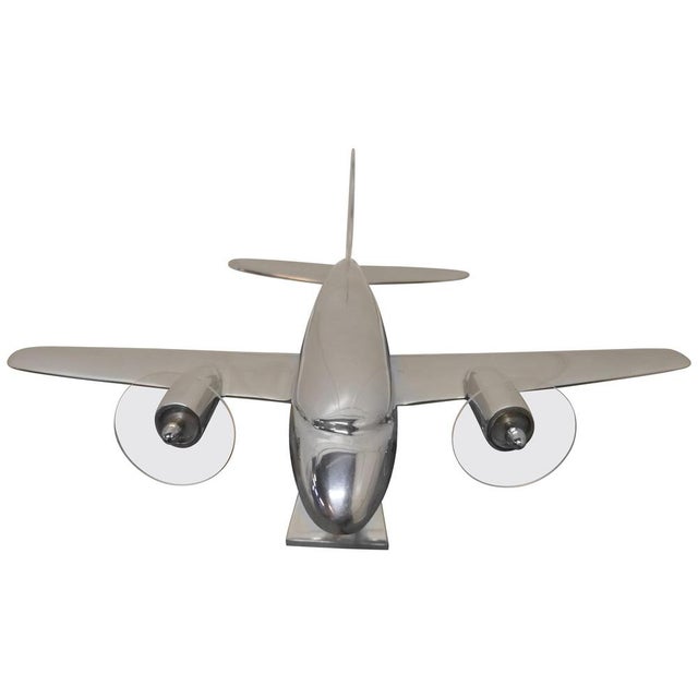 Large French Chrome Desktop Model of Douglas DC£, 1960s For Sale - Image 12 of 12