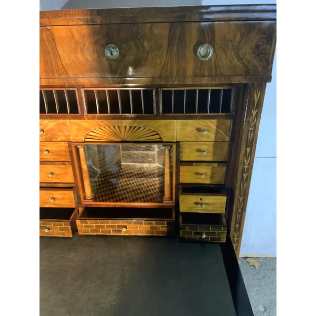 Early 19th Century Classical Inlaid Walnut Secretary, 1800s For Sale - Image 5 of 18
