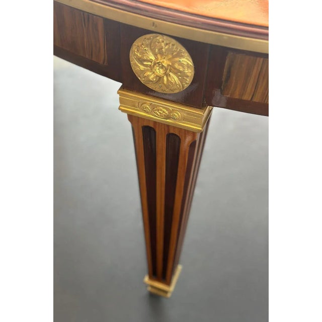 19th Century Exceptional Large French 19th C. Louis XVI Style Dining Table With Gilt Bronze Mounted W/ Five Extensions For Sale - Image 5 of 6