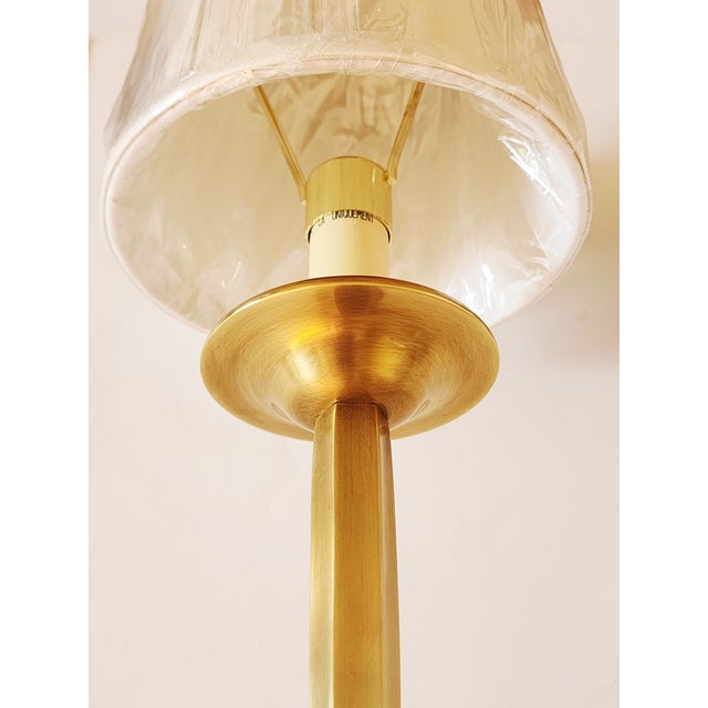 Decorative Crafts Inc. Torchiere Style Brass Wall Sconces-a Pair For Sale - Image 9 of 13