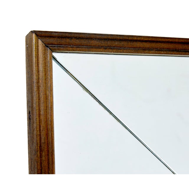 1960s Large Mid-Century Modern Scandinavian Harlequin Mirror, 1960 For Sale - Image 5 of 6