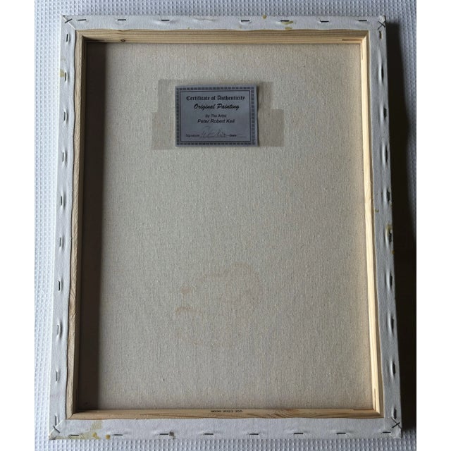 Late 20th Century Late 20th Century Original Peter Keil Abstract Portrait Acrylic Painting on Canvas For Sale - Image 5 of 5