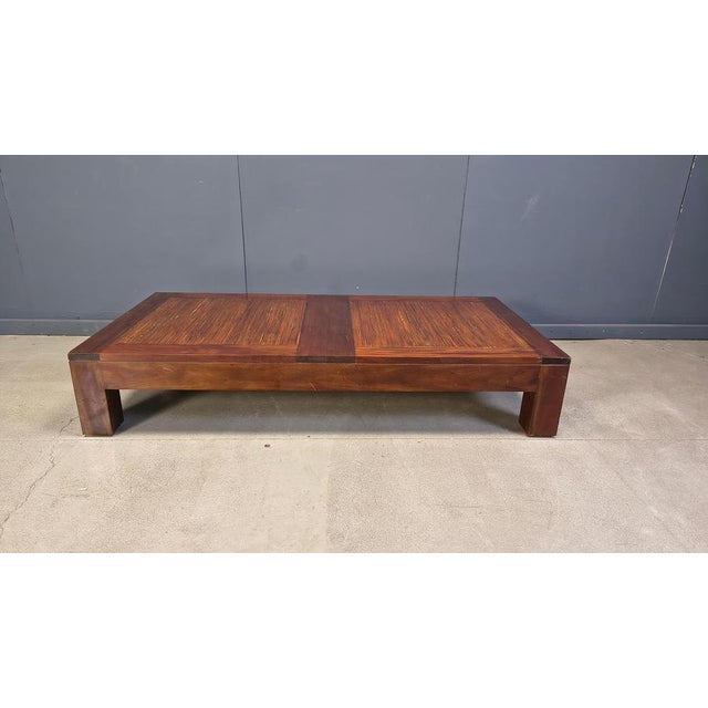 Brown Coffee Table in Bamboo, 1980s For Sale - Image 8 of 11