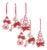 Nordic Snowflake Character Tree Ornament with Pine Bow Accent (Set of 6) For Sale
