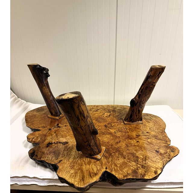 Large Tree Trunk Coffee Table by Frank Armich, Canada, 1970s For Sale - Image 12 of 15