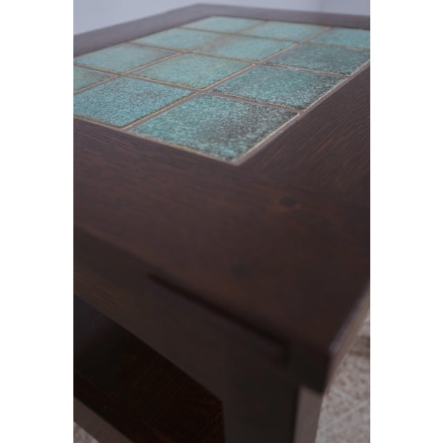 Stickley Mission Oak Tile Top Lamp Table For Sale - Image 10 of 14