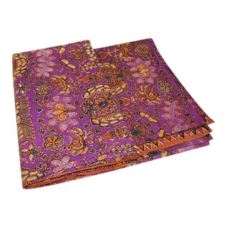 Vintage Batik Javanese Kaleidoscope Textile For Sale