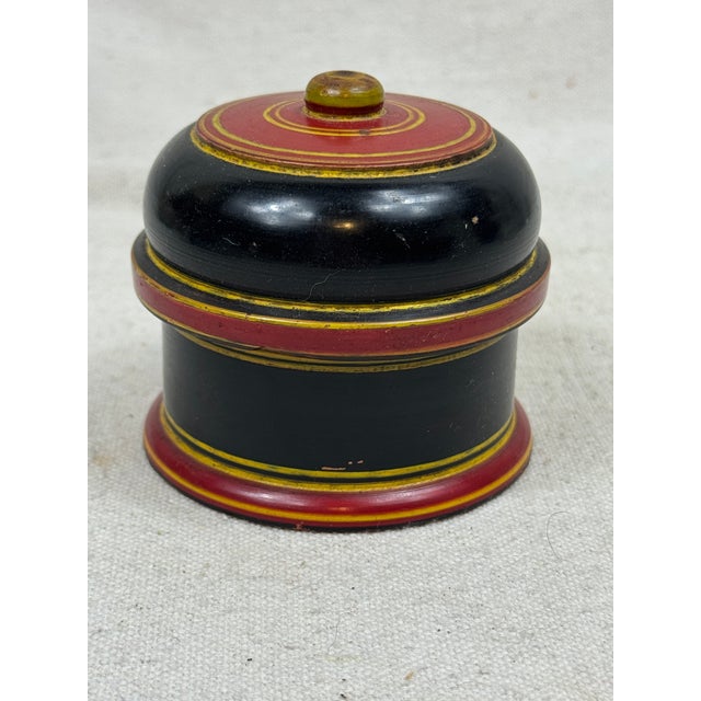 Vintage Wooden Painted Box For Sale - Image 4 of 7