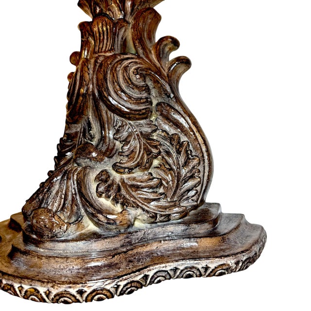 Pair or Vintage Baroque Wall Corbels • Large Acanthus Leaf Architectural Shelves For Sale - Image 13 of 18