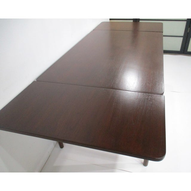 Wood Mid Century Extendable Teak Dining Table by Ekstrom for Swedese Pastoe Sweden For Sale - Image 7 of 12