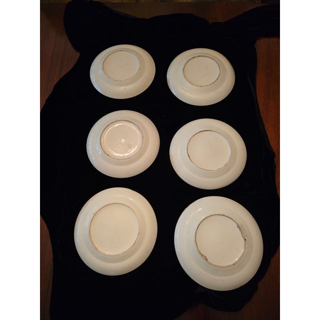 Antique Chinese Porcelain Set of Six Rose Canton Plates For Sale - Image 12 of 17
