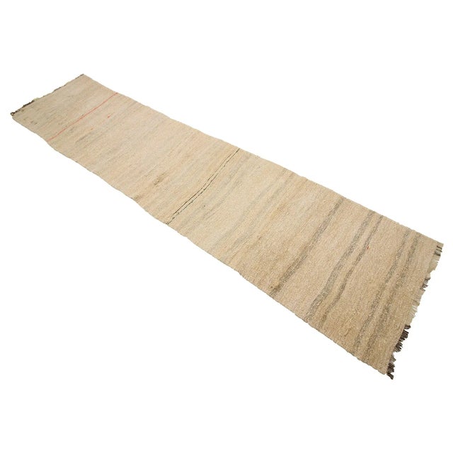 Traditional Mid 20th Century Vintage Hemp Kilim Rug-2′2″ × 9′ For Sale - Image 3 of 7