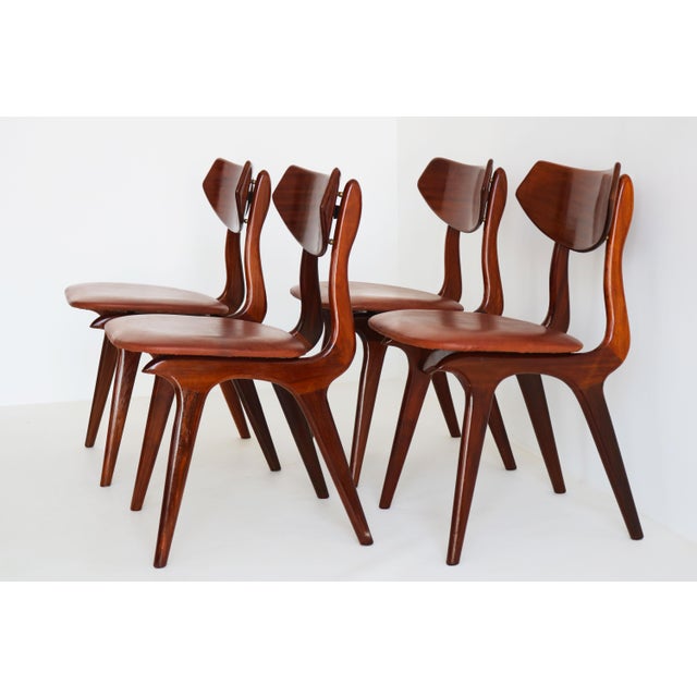 1960s Vintage Dutch Teak Dining Chairs by Louis Van Teeffelen for Awa, 1960, Set of 4 For Sale - Image 5 of 14