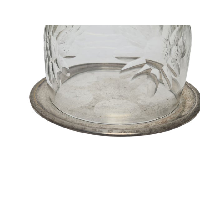 Art Nouveau Bowl with Crystal Cake Cover, Germany, 1920s, Set of 2, in Very Good conditions. Designed 1920 to 1949