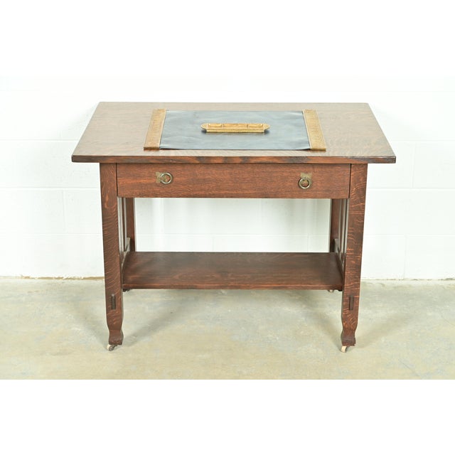 Tiffany Studios New York Adam Pattern Bronze Doré Pen Tray For Sale - Image 11 of 12