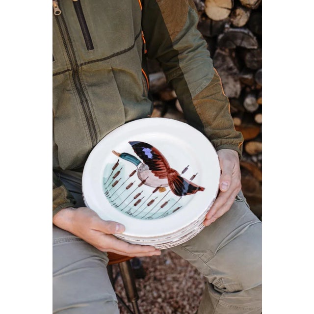 Ceramic VIETRI Wildlife Assorted Salad Plates - Set of 8 For Sale - Image 7 of 12