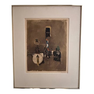Johnny Friedlaender Abstract Aquatint Etching c.1970 For Sale