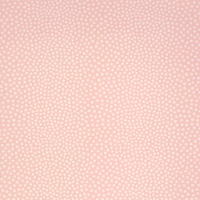 Sample - Schumacher Raindots Wallpaper in Washed Pink For Sale
