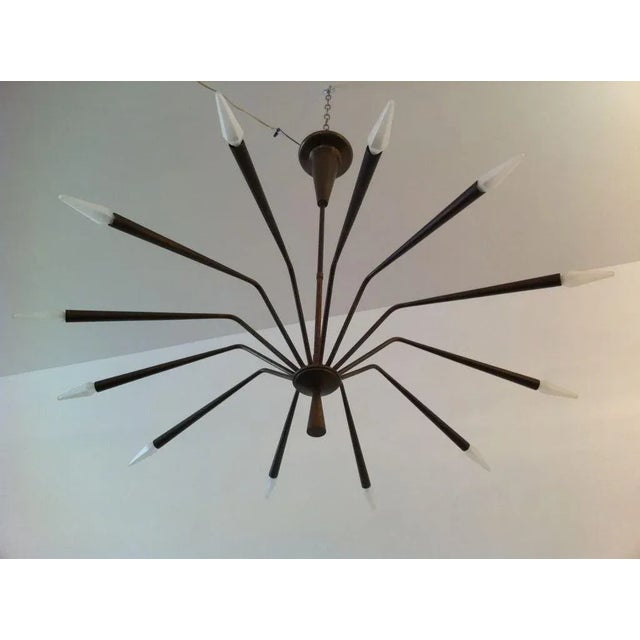 Metal Oscar Torlasco Futurist Chandelier For Sale - Image 7 of 11