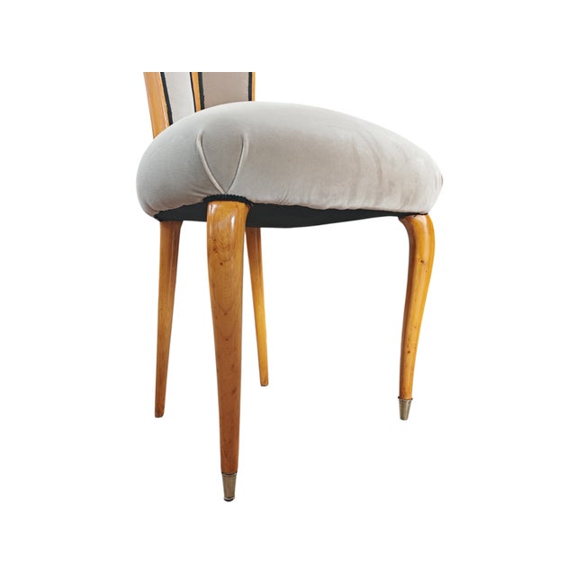 Beech and Fabric Chairs, 1960s, Set of 4 For Sale - Image 6 of 10