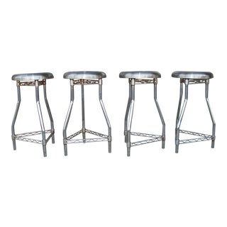1950s Vintage Counter Stools - Set of 4 For Sale