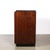Art Deco Machine Age Waterfall Front Book-Matched Walnut & Black Lacquer Cabinet For Sale - Image 12 of 18