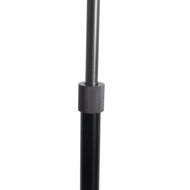 Roswell Floor Lamp - Matte Black Finish, Handcrafted Shinpuru-Sa Linen-Cotton Shade, Black Marble Base, Dimmer For Sale - Image 9 of 12